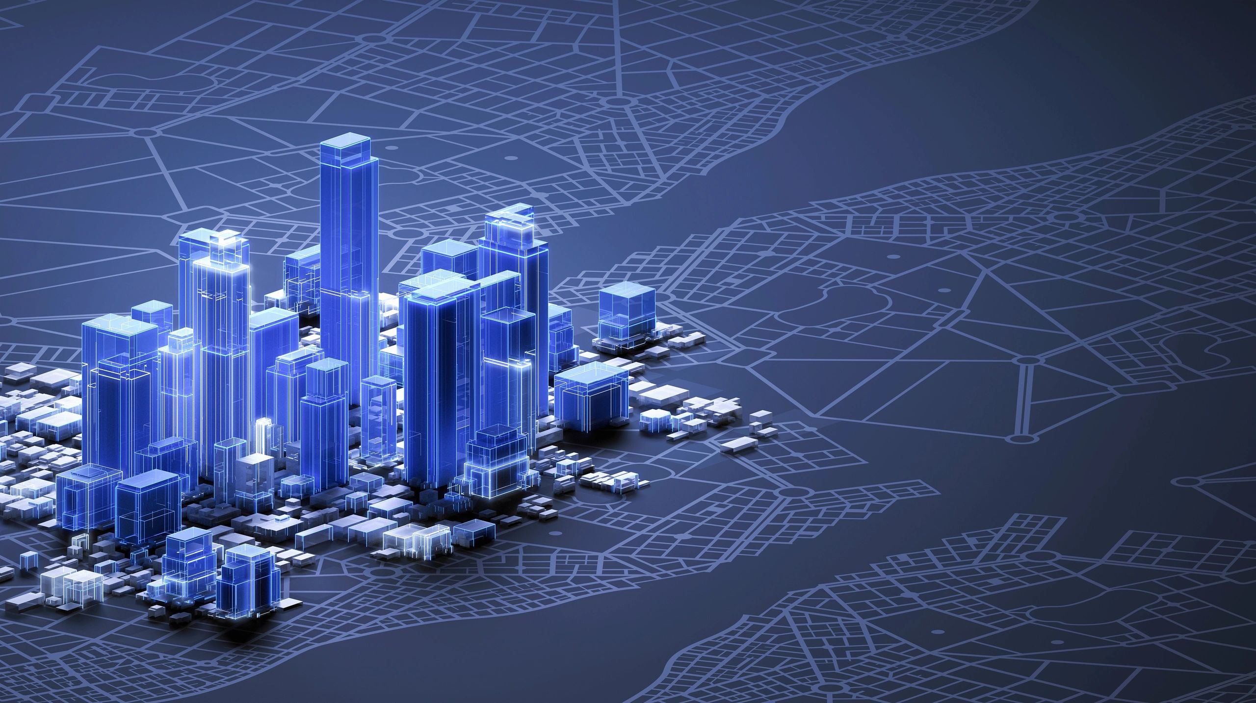 Industrial planning visualization representing feasibility and project advisory